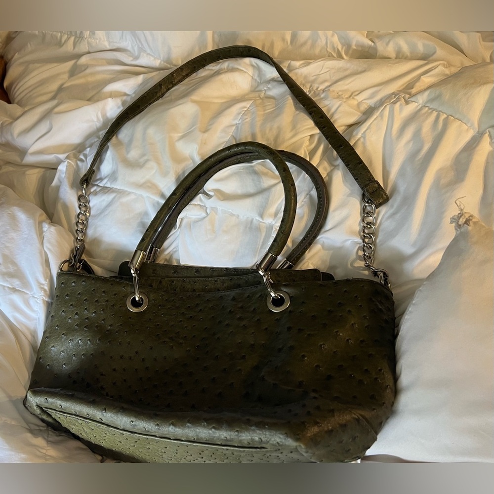 Elegant Green Leather Handbag